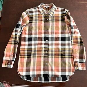 Madewell Button Down Plaid Shirt, Size S